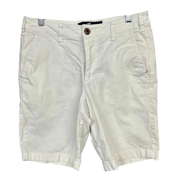 Hollister Other - Hollister Mens Shorts White Classic Flat Front Casual Epic Flex Stretch 29